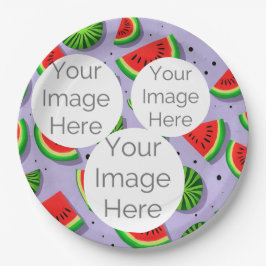 erstellen Sie Ihr eigenes Papier Foto Text Wasserm Pappteller