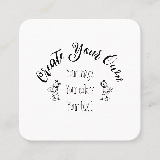 Erstellen Sie Ihr eigenes Personalisiert Quadratische Visitenkarte (Vorderseite)