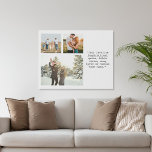 Erstellen Sie Ihr eigenes Personalisiertes 3-Foto  Künstlicher Leinwanddruck<br><div class="desc">Erstellen Sie Ihre eigene,  individuelle Leinwand,  die drei Fotos und personalisierte Texte in minimalistischer Schrift enthält.</div>
