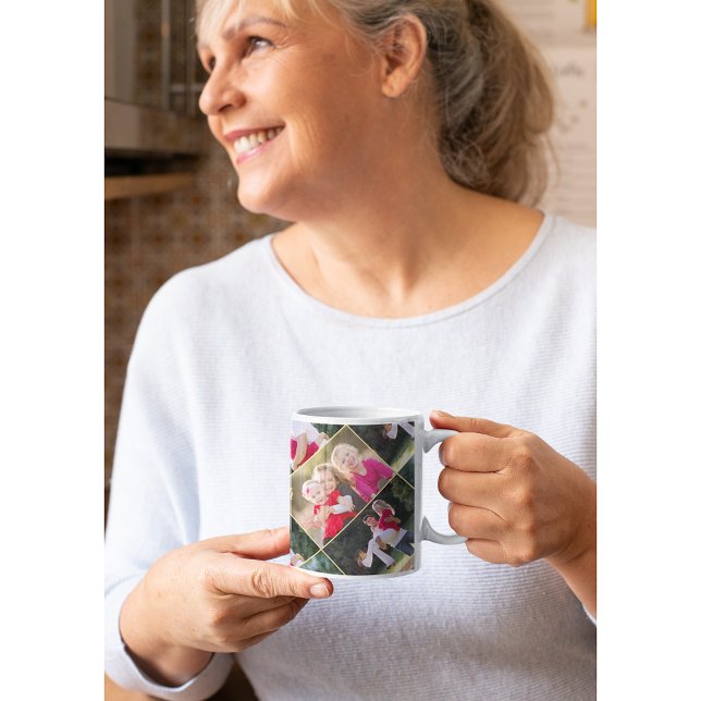 Erstellen Sie Ihr eigenes Personalisiertes 5-Foto  Kaffeetasse (Create Your Own Personalized 5 Photo Collage Gold Coffee Mug)
