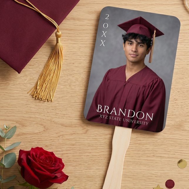 Erstellen Sie Ihr eigenes personalisiertes Abschlu Fächer (create your own custom photo graduation hand fan)