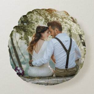 Erstellen Sie Ihr eigenes Personalisiertes Couple Rundes Kissen