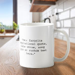 Erstellen Sie Ihr eigenes Personalisiertes Foto un Kaffeetasse<br><div class="desc">Erstellen Sie Ihre eigene Tasse. Enthält eines Ihrer Fotos und personalisierten Text in minimalistischer Schrift Typografie.</div>