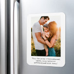 Erstellen Sie Ihr eigenes Personalisiertes Foto un Magnet<br><div class="desc">Erstellen Sie Ihren eigenen Foto- und Anführungsmagnet. Enthält eines Ihrer Fotos und personalisierten Text in minimalistischer Schrift Typografie.</div>