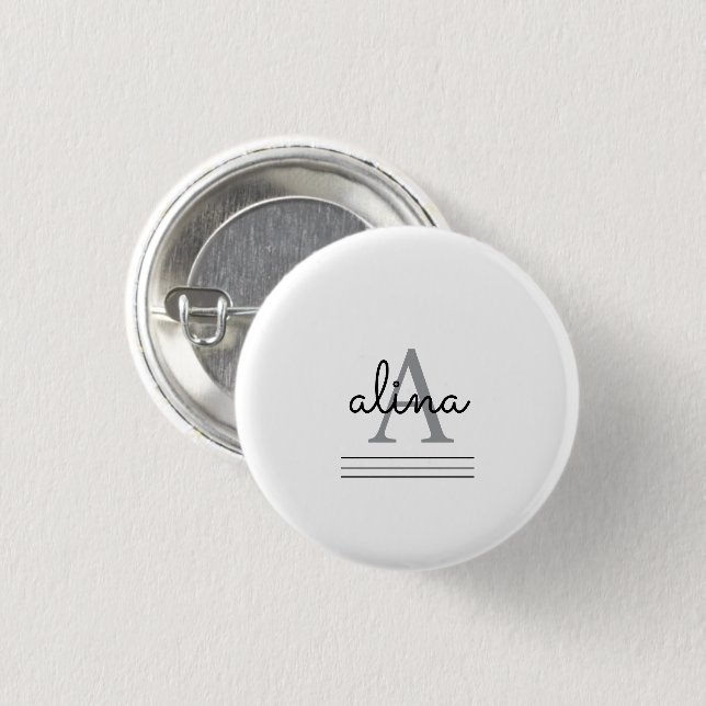 Erstellen Sie Ihr eigenes personalisiertes Monogra Button (Vorne & Hinten)