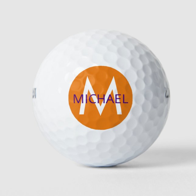Erstellen Sie Ihr eigenes Personalisiertes Orange Golfball (Vorderseite)