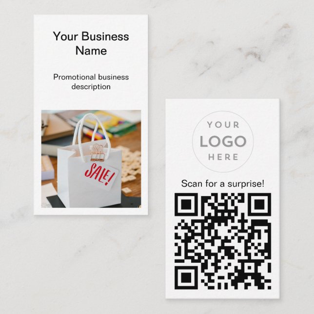 Erstellen Sie Ihr eigenes QR-Foto-Logo für Werbezw Visitenkarte (Vorne/Hinten)