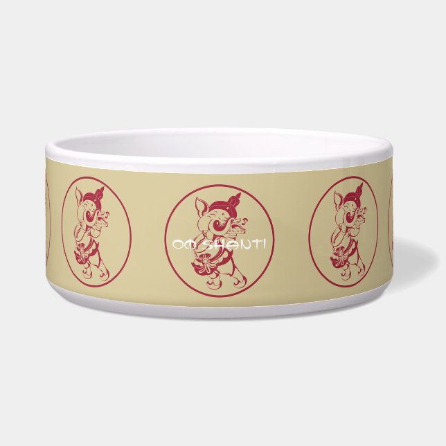 Erstellen Sie Ihr eigenes Red & Gold Ganesh-Blatt Napf (Vorderseite)