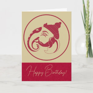 Erstellen Sie Ihr eigenes Red & Gold Ganesh Profil Feiertagskarte