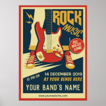 Erstellen Sie Ihr eigenes Retro Rock Musikposter
