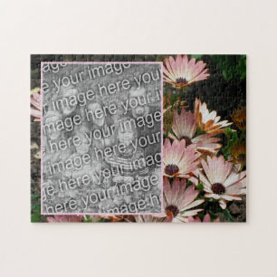 Erstellen Sie Ihr eigenes rosa African Daisy Blume Puzzle