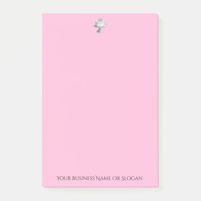 Erstellen Sie Ihr eigenes rosa Bäckerei-Geschäft m Post-it Klebezettel (Vorderseite)