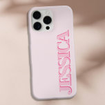 Erstellen Sie Ihr eigenes rosa Name Monogramm iPhone 16 Pro Max Hülle<br><div class="desc">Erstellen Sie Ihren eigenen personalisierten iPhone Case mit individuellem Anfangsnamen in rosa Farbe moderne minimalistische Typografie.</div>