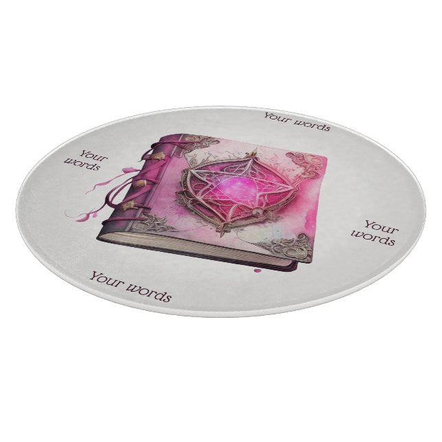 Erstellen Sie Ihr eigenes rosa Pentagramm Grimoire Schneidebrett (Ecke)