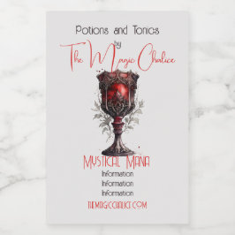 Erstellen Sie Ihr eigenes rotes Gotisches Chalice Lebensmitteletikett