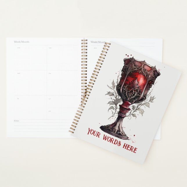 Erstellen Sie Ihr eigenes rotes Gotisches Chalice Planer (Anzeige)