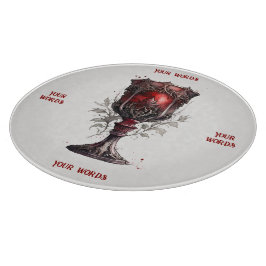 Erstellen Sie Ihr eigenes rotes Gotisches Chalice Schneidebrett