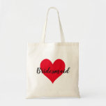 Erstellen Sie Ihr eigenes rotes Herz Tragetasche<br><div class="desc">Erstellen Sie Ihre eigene individuelle Dankbarkeit Tote Tasche Geschenk für eine Brautjungfrau oder Trauzeugin bei Ihrer Hochzeit. Wenn Sie die Hintergrundfarbe dieses Designs ändern, ändern Sie die Farbe der niedlichen leuchtend roten Herzform. Sie können die Herzgröße ändern, indem Sie auf dem Maskierungsbild ein- oder auszoomen. Fügen Sie ein Foto der...</div>