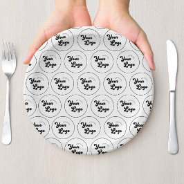 Erstellen Sie Ihr eigenes Round-Logodesign-Party Pappteller