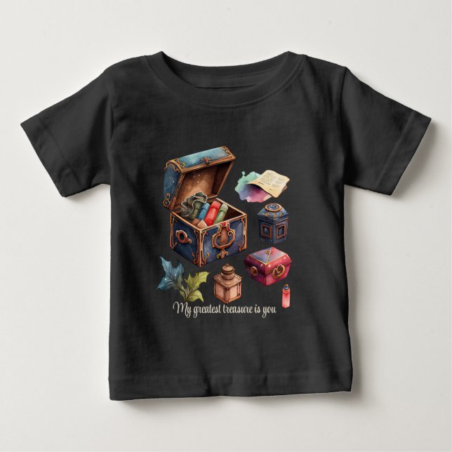 Erstellen Sie Ihr eigenes Schatzkartentafel für ge Baby T-shirt (Vorderseite)
