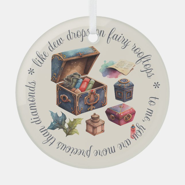 Erstellen Sie Ihr eigenes Schatzkartentafel für ge Ornament Aus Glas (Vorderseite)