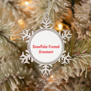 Erstellen Sie Ihr eigenes Schneeflocken-Bilderrahm Schneeflocken Zinn-Ornament