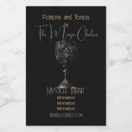 Erstellen Sie Ihr eigenes schwarz-gotisches Chalic Lebensmitteletikett