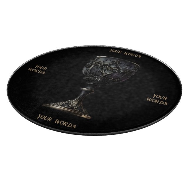 Erstellen Sie Ihr eigenes schwarz-gotisches Chalic Schneidebrett (Ecke)