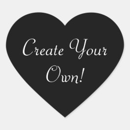 Erstellen Sie Ihr eigenes Schwarz Herz-Aufkleber
