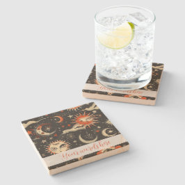 Erstellen Sie Ihr eigenes schwarz-orangefarbenes H Steinuntersetzer