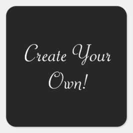 Erstellen Sie Ihr eigenes Schwarz Quadratischer Aufkleber