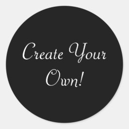 Erstellen Sie Ihr eigenes Schwarz Runder Aufkleber