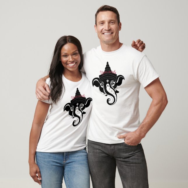 Erstellen Sie Ihr eigenes schwarzes Ganesh T-Shirt (Unisex)