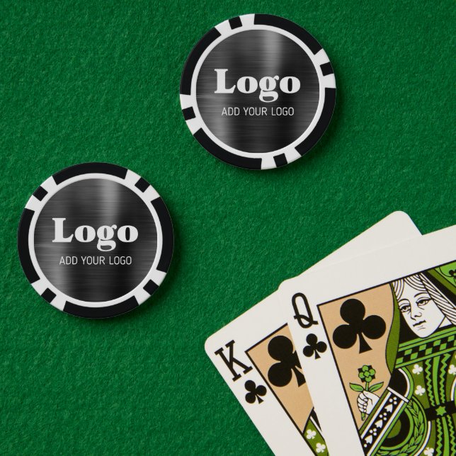 Erstellen Sie Ihr eigenes schwarzes Geschäftslogo  Pokerchips (Pokertisch (doppelt))