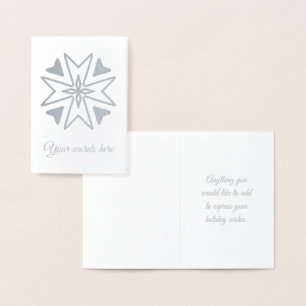 Erstellen Sie Ihr eigenes Silver Foil Snowflake Cr Folienkarte