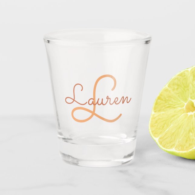 Erstellen Sie Ihr eigenes Skript mit monogrammiert Schnapsglas (Vorderseite)
