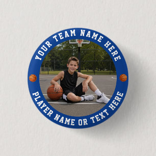 Erstellen Sie Ihr eigenes Sport-Basketball-Team-Fo Button