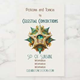 Erstellen Sie Ihr eigenes Steampunkschloss Snowfla Weinetikett