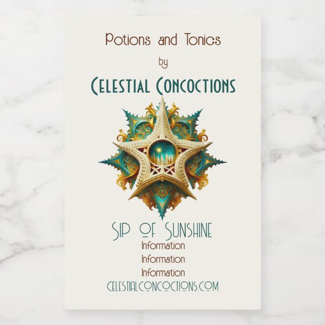 Erstellen Sie Ihr eigenes Steampunkschloss Snowfla Weinetikett (Einzelnes Label)