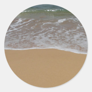 Erstellen Sie Ihr eigenes Strandthema Runder Aufkleber