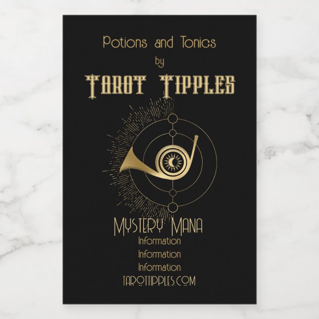 Erstellen Sie Ihr eigenes Tarot für das Arkane Urt Weinetikett (Einzelnes Label)