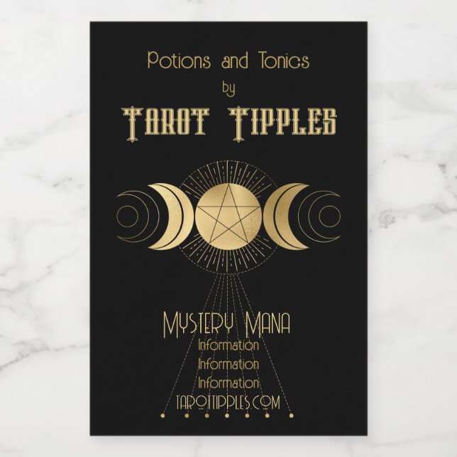 Erstellen Sie Ihr eigenes Tarot für den Goldrand Weinetikett (Einzelnes Label)