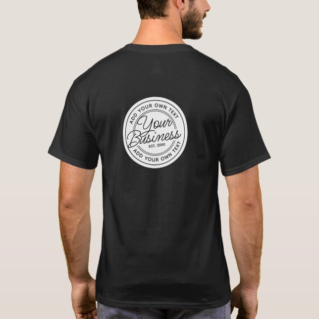 Erstellen Sie Ihr eigenes Unternehmen T-Shirt (Rückseite)