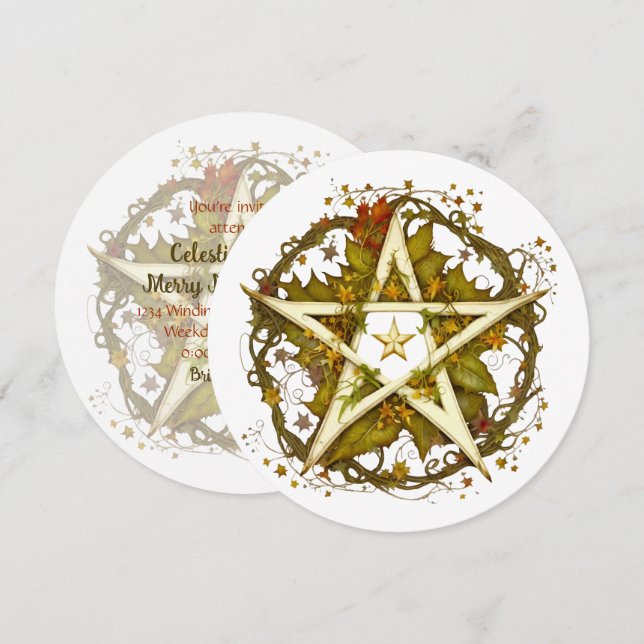 Erstellen Sie Ihr eigenes Viktorianisches Herbstle Einladung (Vorne/Hinten)