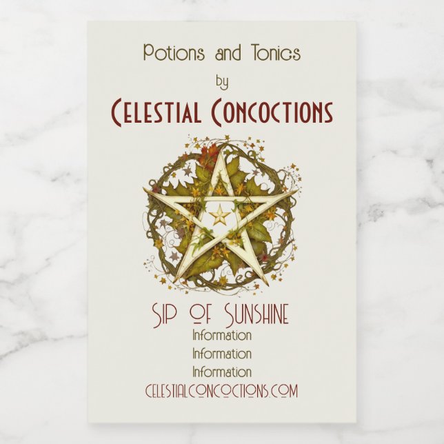 Erstellen Sie Ihr eigenes Viktorianisches Herbstle Weinetikett (Einzelnes Label)