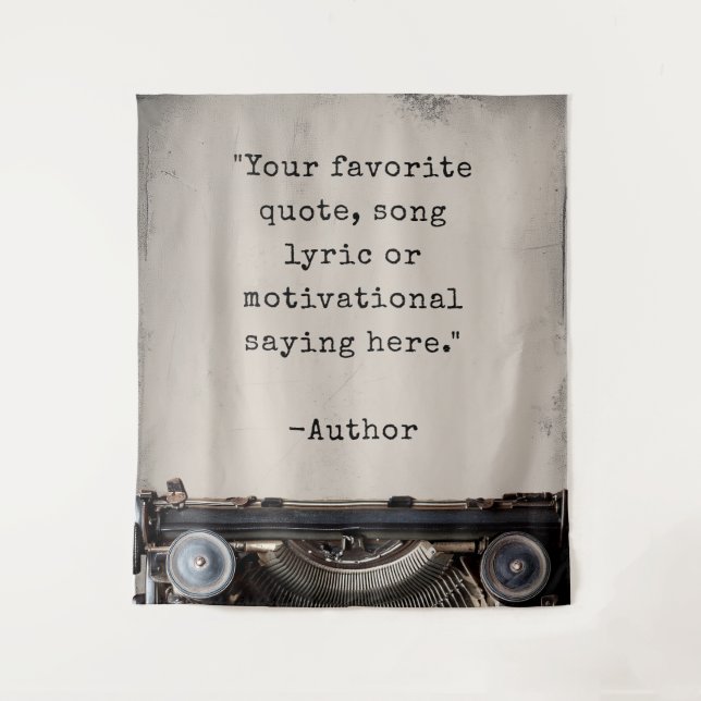 Erstellen Sie Ihr eigenes Vintages Schreibmaschine Wandteppich (Vorderseite)