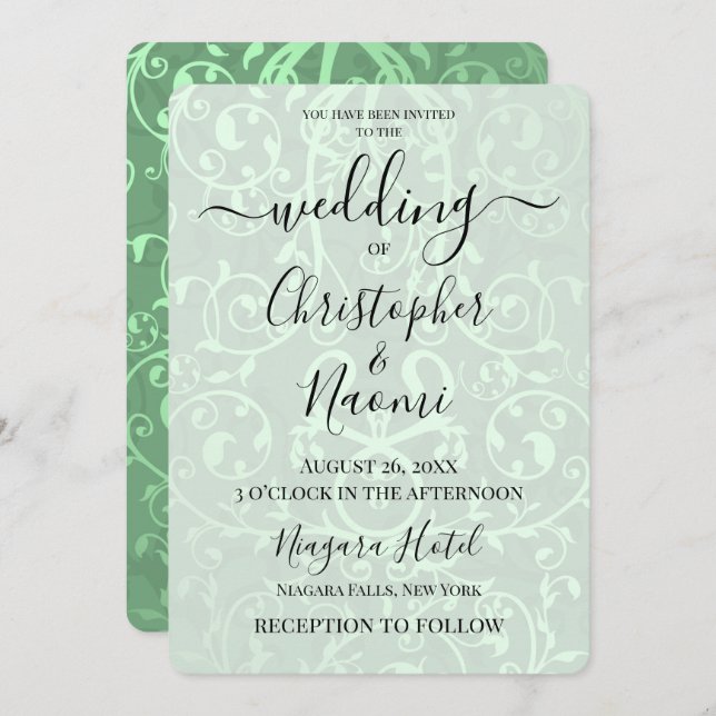 Erstellen Sie Ihr eigenes Vintages Verziertes Meta Einladung (Vorne/Hinten)