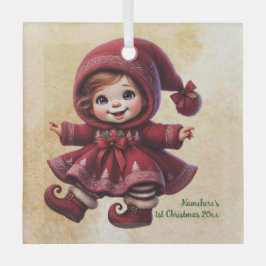 Erstellen Sie Ihr eigenes Weihnachtsgingmädchen Ornament Aus Glas