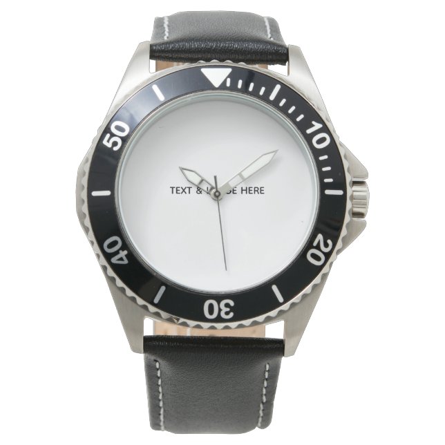 Erstellen Sie Ihr eigenes Weiß Armbanduhr (Vorderseite)