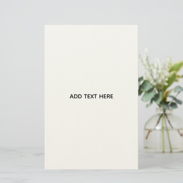 Erstellen Sie Ihr eigenes Weiß  Briefpapier (Stehend Vorderseite)